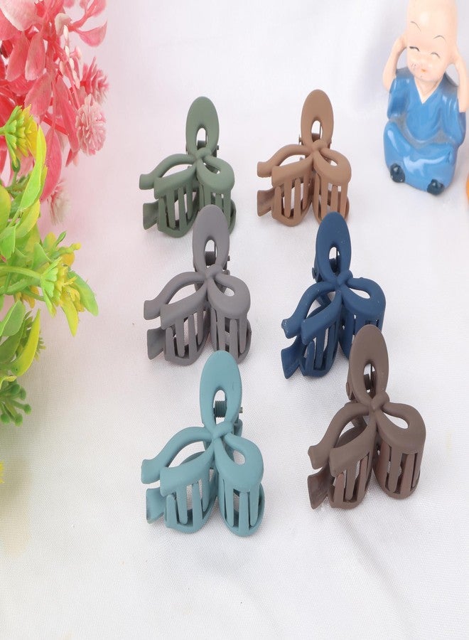 Tudoccy Acrylic Hair Claw Clips Clutchers for Girls and Women | Korean Multicolor Hair Clutcher Collection for styling all types of hairs (Pack of 6, Assorted color) - Image 4