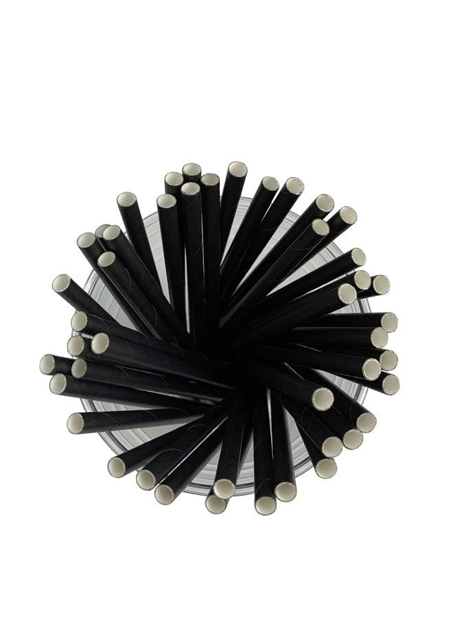 KingSeal 500 Count | FSC Certified Paper Cocktail Straws, Stirrers, Unwrapped, 5.75 Inch Length x 6mm Diameter, BLACK, "Jumbo" Size, Biodegradable, Earth Friendly, Bulk Pack - 1 Box of 500 - Image 4