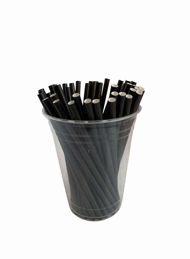 KingSeal 500 Count | FSC Certified Paper Cocktail Straws, Stirrers, Unwrapped, 5.75 Inch Length x 6mm Diameter, BLACK, "Jumbo" Size, Biodegradable, Earth Friendly, Bulk Pack - 1 Box of 500 - Image 3