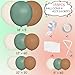 MEBAY Sage Green Brown White Garland Arch Kit 155Pcs Latex Balloons Different Sizes 18 12 10 5 inch for Safari Jungle Woodland Birthday Baby Shower Decorations - Image 4