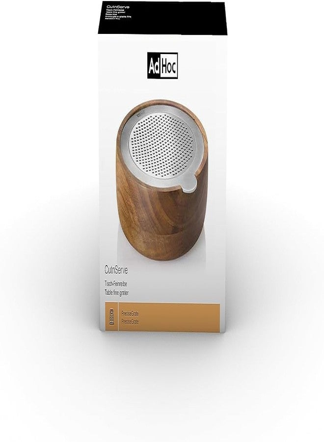 AdHoc GG30 Fine Grater CutnServe with Collection Container, Stainless Steel, Acacia Wood - Image 5
