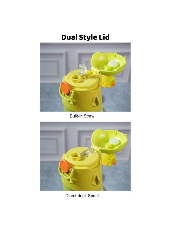 LITTLE SURPRISE BOX Yellow 3D Cheese Toy Lid Kids Stainless Steel Water Bottle,500ml - Image 5
