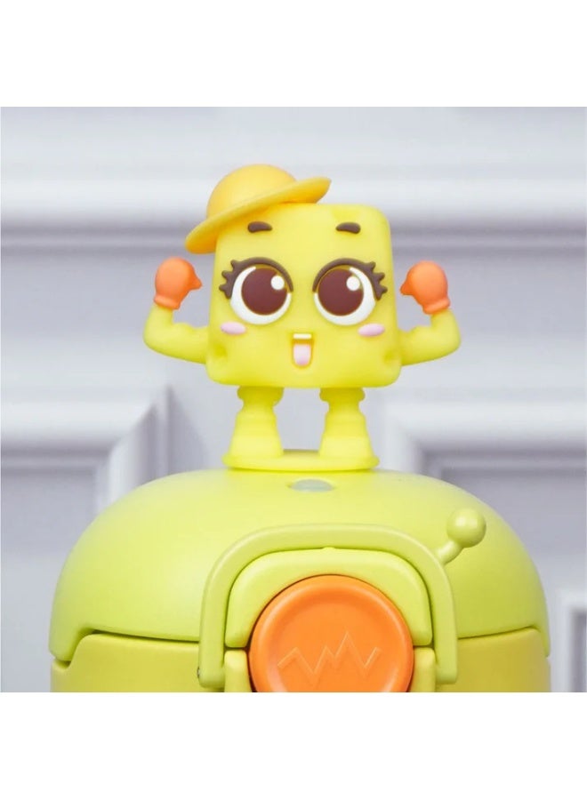 LITTLE SURPRISE BOX Yellow 3D Cheese Toy Lid Kids Stainless Steel Water Bottle,500ml - Image 4