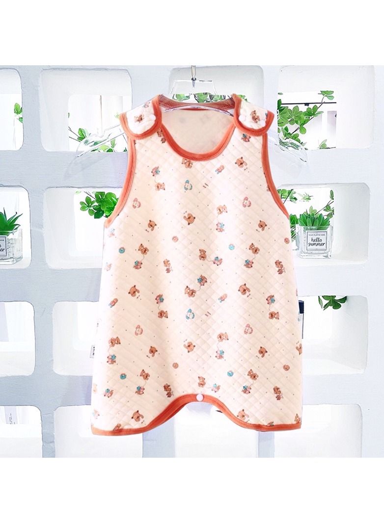 Loquat Suitable For Baby Anti Startle Cotton Wrap Sleeping Print Vest Bag