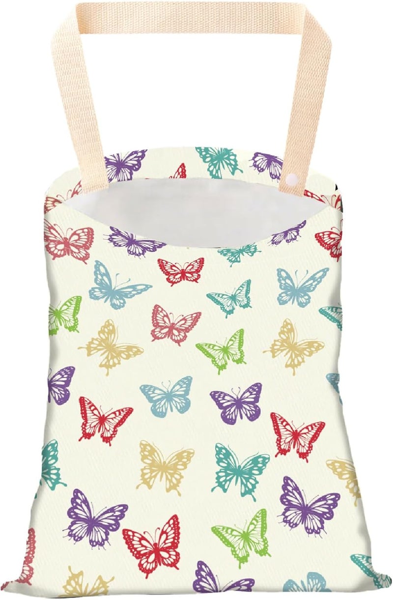CREATCABIN Butterfly Car Rubbish Bag - Waterproof Back Seat Organizer with One Hand Strap - Image 1