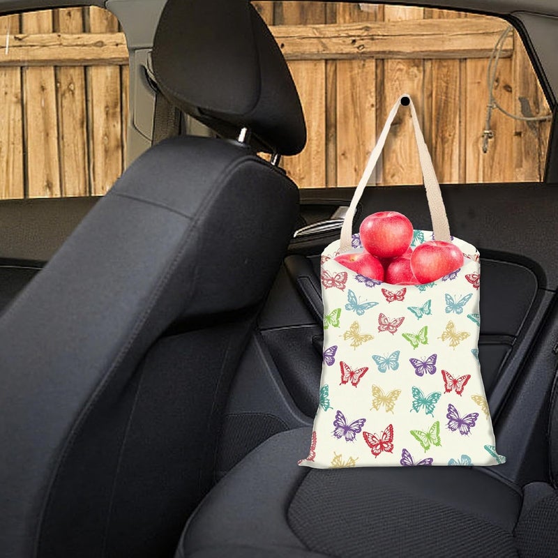 CREATCABIN Butterfly Car Rubbish Bag - Waterproof Back Seat Organizer with One Hand Strap - Image 5