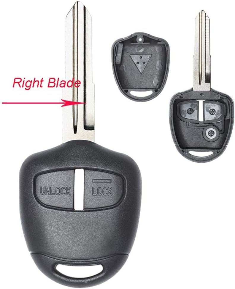 Rubik Replacement Housing Shell Remote Blank Key Case Fob 2 Button For MITSUBISHI Lancer Evolution Grandis Outlander, Right Blade - Image 2