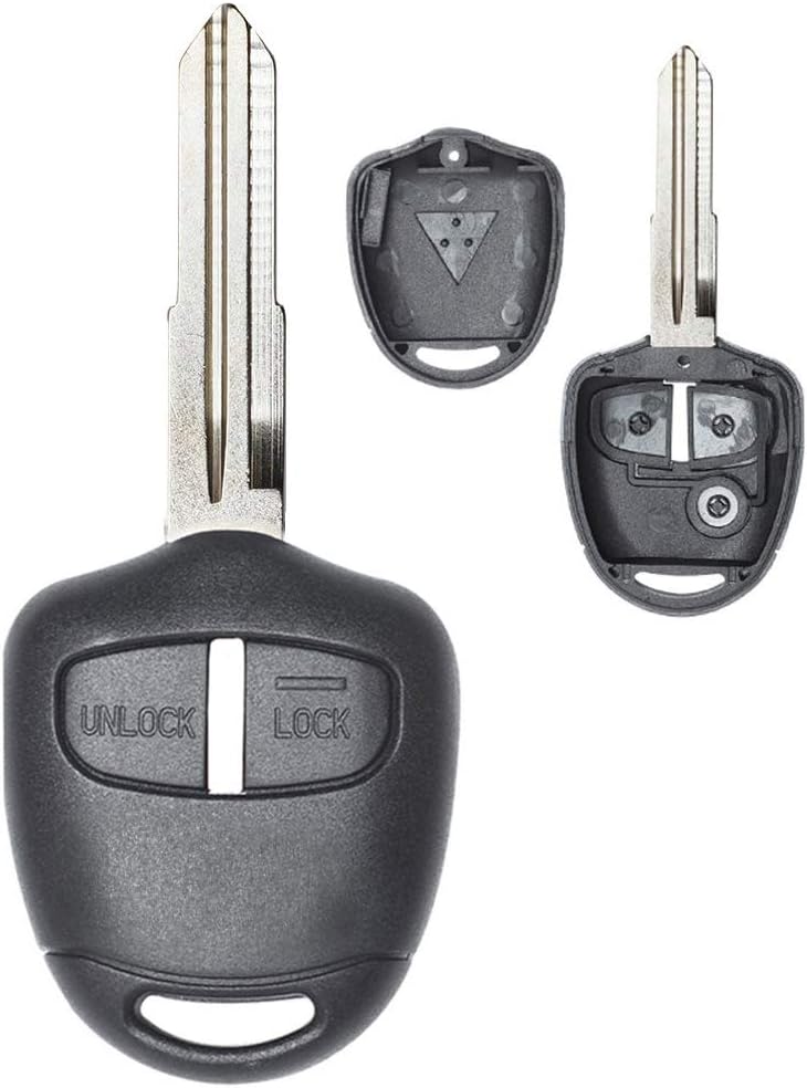 Rubik Replacement Housing Shell Remote Blank Key Case Fob 2 Button For MITSUBISHI Lancer Evolution Grandis Outlander, Right Blade - Image 1