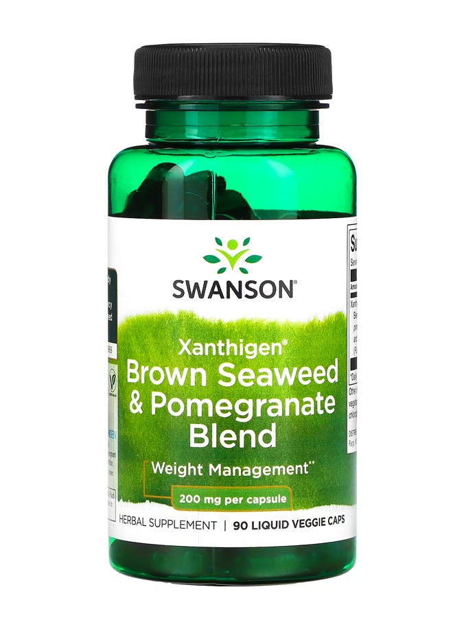 SWANSON - Xanthigen Brown Seaweed & Pomegranate Blend 200 mg 90 Liquid Veggie Caps - Image 1