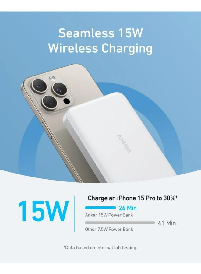 بانك الطاقة أنكر A1664P11 ماج جو فائق النحافة 10000 مللي أمبير معتمد Qi2 15 واط فائق السرعة - Image 3