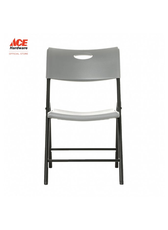 لايف تايم كرسي قابل للطي شديد التحمل للمساحات الداخلية والخارجية رمادي وأسود 49.8 × 58 × 82 سم 80740 - Image 1