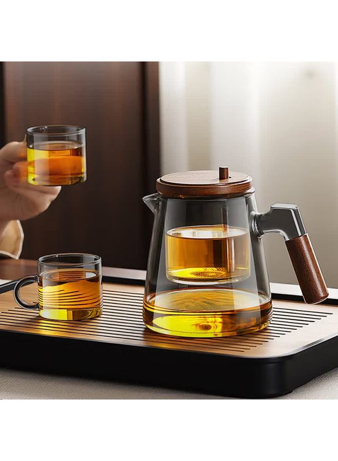 Pakchoice Glass Teapot Tea Infuser Household Full Glass Inner Core High Temperature Resistant One-on Filter Easy Brew Cup - Image 4