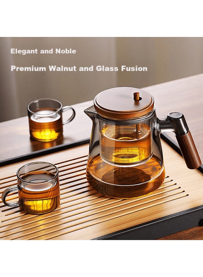 Pakchoice Glass Teapot Tea Infuser Household Full Glass Inner Core High Temperature Resistant One-on Filter Easy Brew Cup - Image 3