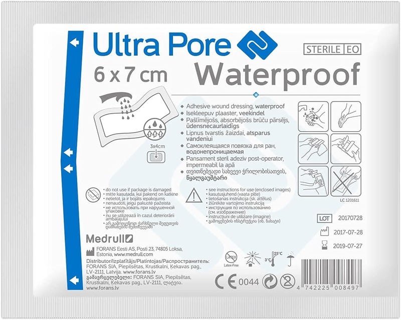 MEDRULL Set of 50 Self-adhesive Waterproof Wound Dressings 6 x 7 cm – Protects Against Cuts and Scratches – Ideal for Shower, Sports, Bathrooms - Image 2