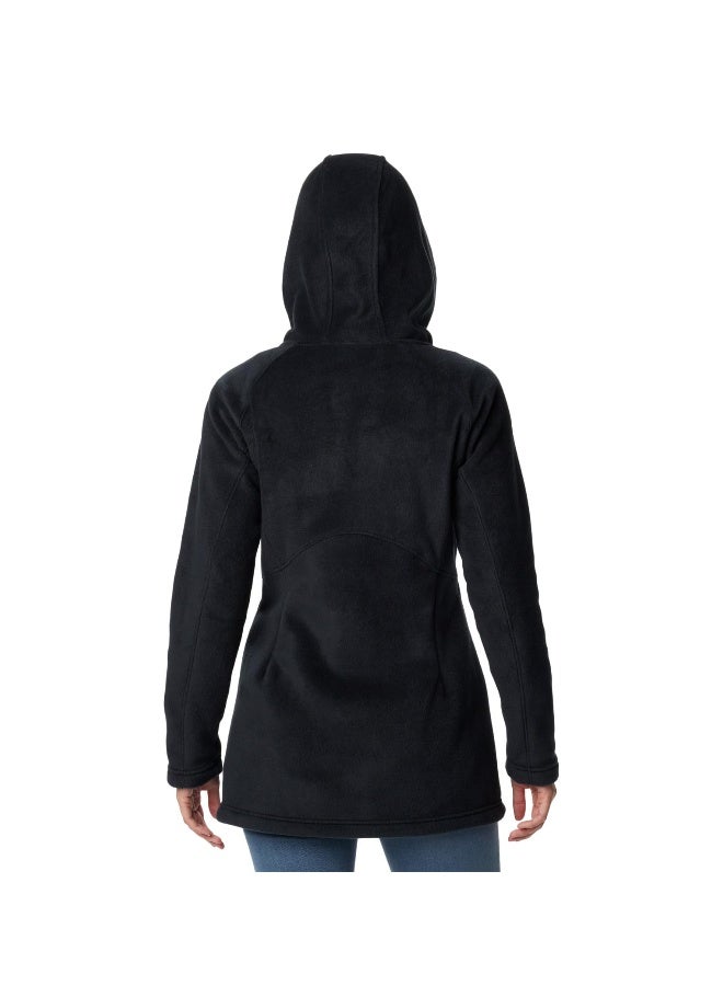 Columbia Womens Benton Springs II Long Full Zip Fleece Hoodie Black Medium - Image 2