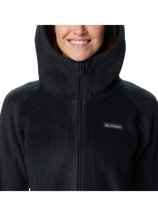 Columbia Womens Benton Springs II Long Full Zip Fleece Hoodie Black Medium - Image 4