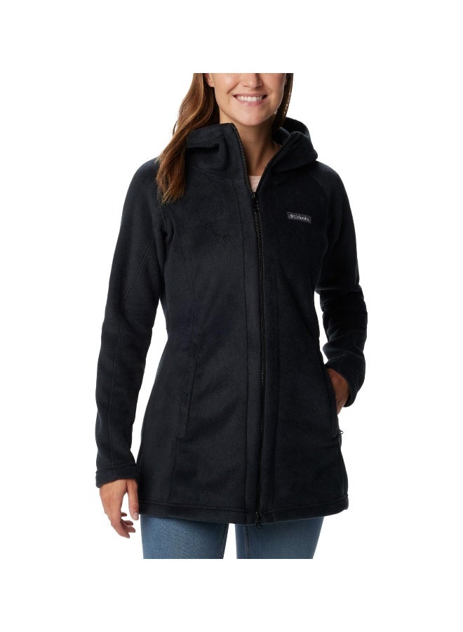 Columbia Womens Benton Springs II Long Full Zip Fleece Hoodie Black Medium - Image 1