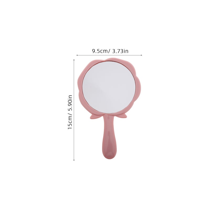 5Pcs Rose Flower Handheld Makeup Mirror for Girls Pocket Mirror for Purse Ideal Travel Essential for Women Small Floral Vanity Mirror - Image 5