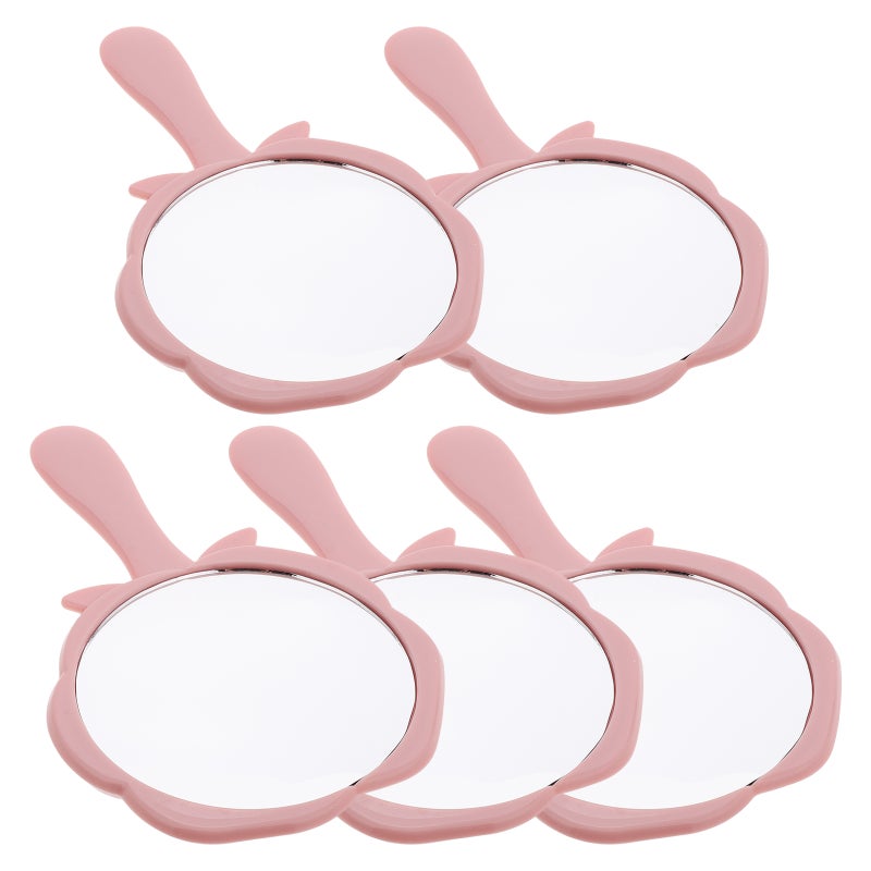 5Pcs Rose Flower Handheld Makeup Mirror for Girls Pocket Mirror for Purse Ideal Travel Essential for Women Small Floral Vanity Mirror - Image 1