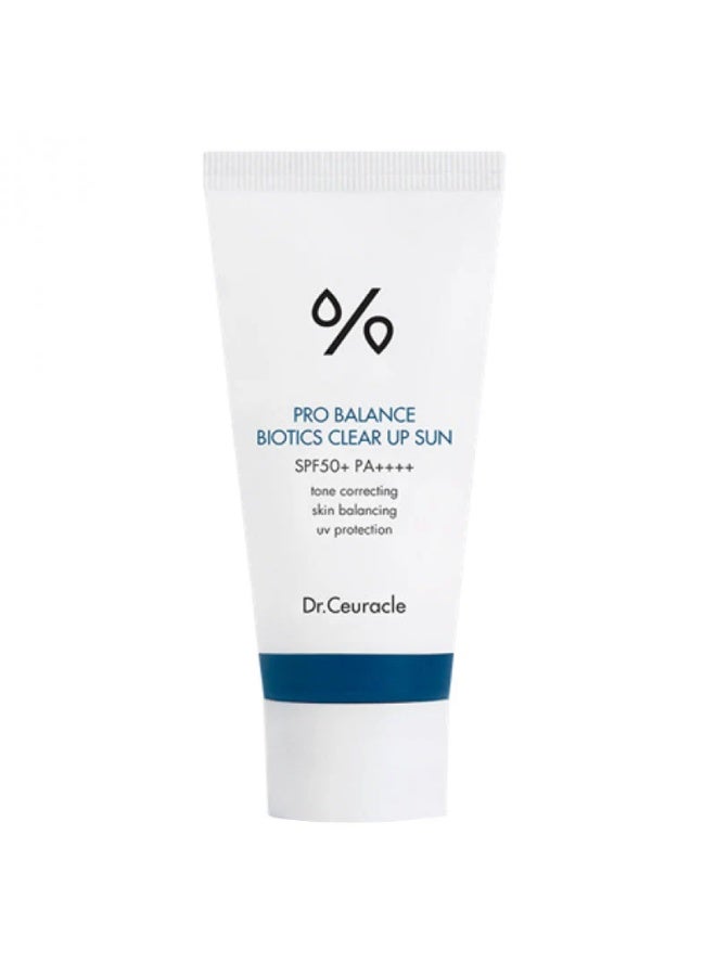 Dr. Ceuracle Korean Skincare Pro Balance Biotics Clear Up Sun SPF50 - Image 1