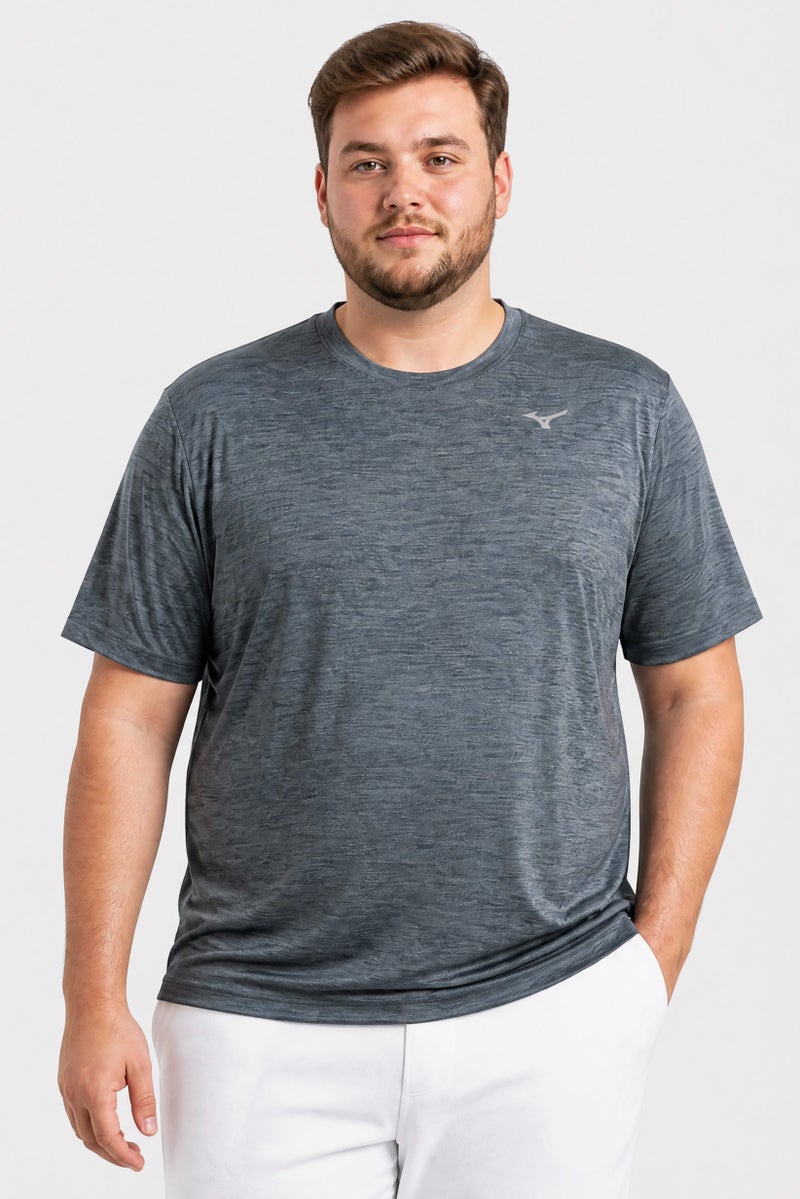 Mizuno Men Sportswear Fit Short Sleeve Training T-Shirt, Slate Blue - Image 1