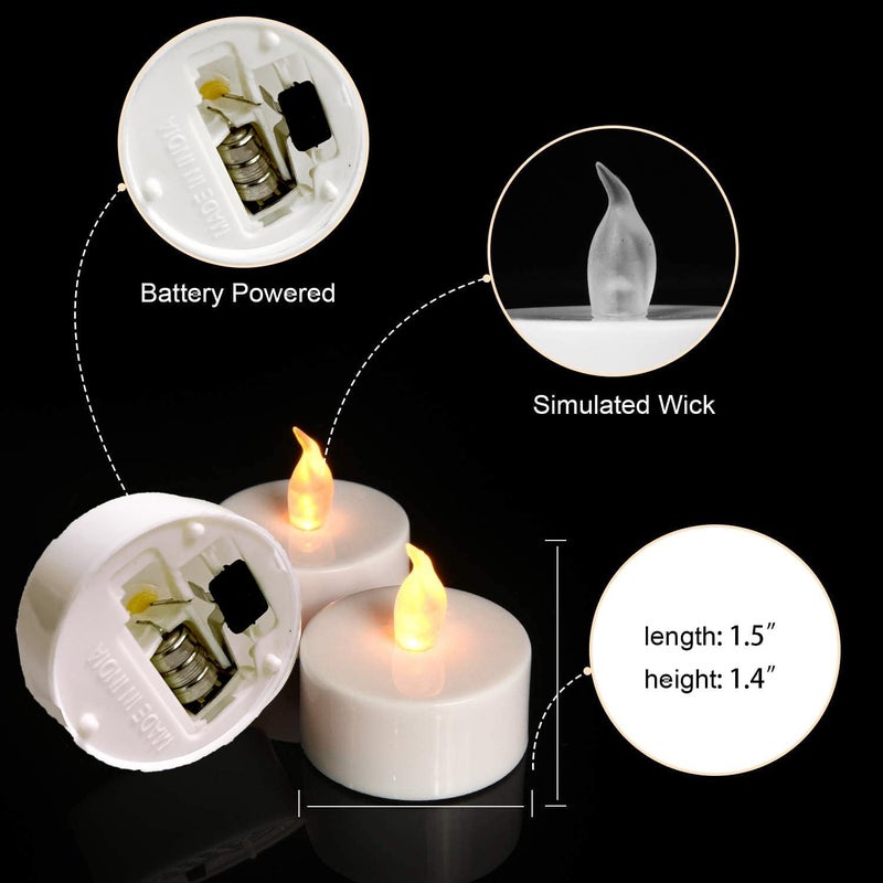 SIXFIRE SIXFIRE Plastic Led Tea Light Candles Pack Of 24 For Diwali Pooja Christmas Decorations BatteryOperated Flameless And Smokeless Decorative Lightings White  - Image 5