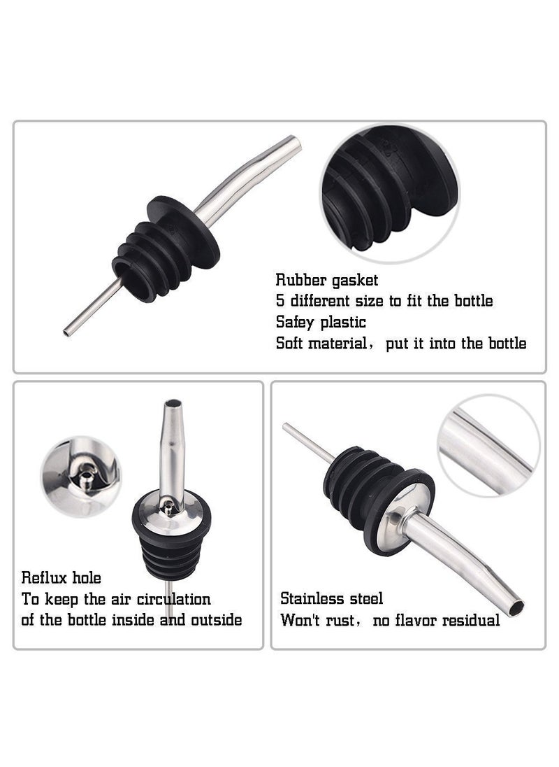 Dynore Dynore Stainless Steel Japanese Peg Measure 30 60 ml with 2 Wine Pourer  - Image 2