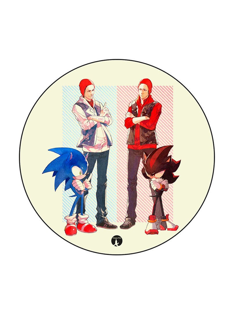RKN Video Game Sonic And Infamous Second Son Printed Mouse Pad Round  Multicolour