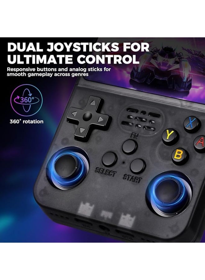 Portable retro gaming console, 3.5-inch IPS HD screen, 64GB storage with 18,000+ classic games, long-lasting battery, handheld video player for gaming enthusiasts. - Image 2