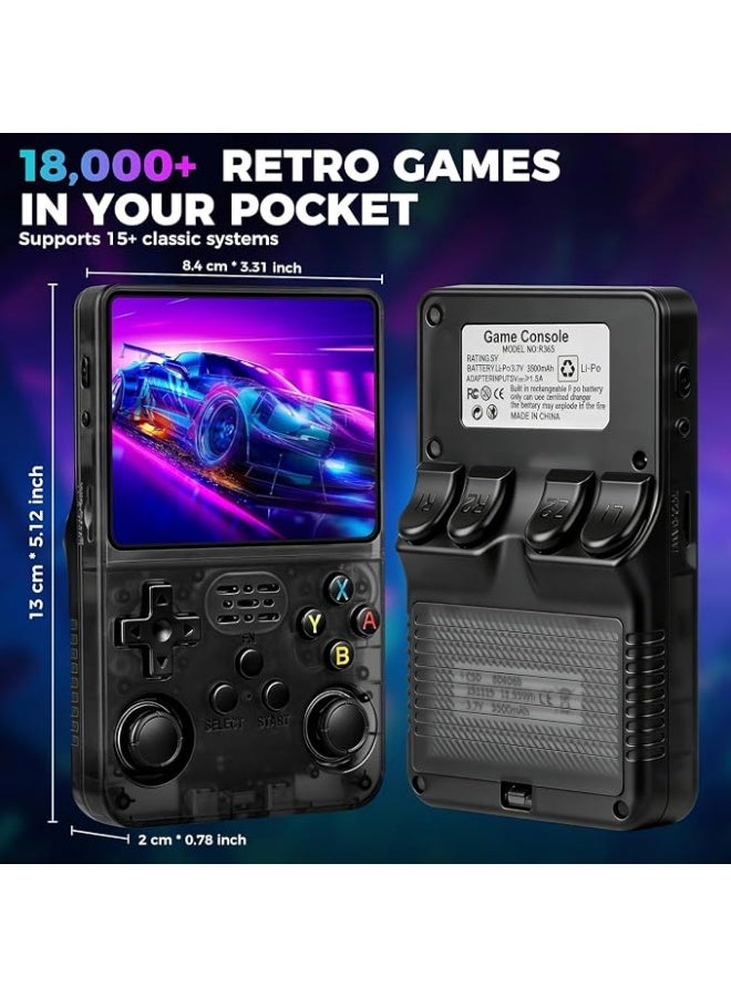 Portable retro gaming console, 3.5-inch IPS HD screen, 64GB storage with 18,000+ classic games, long-lasting battery, handheld video player for gaming enthusiasts. - Image 3