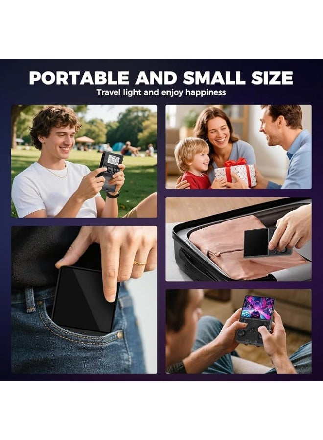 Portable retro gaming console, 3.5-inch IPS HD screen, 64GB storage with 18,000+ classic games, long-lasting battery, handheld video player for gaming enthusiasts. - Image 5