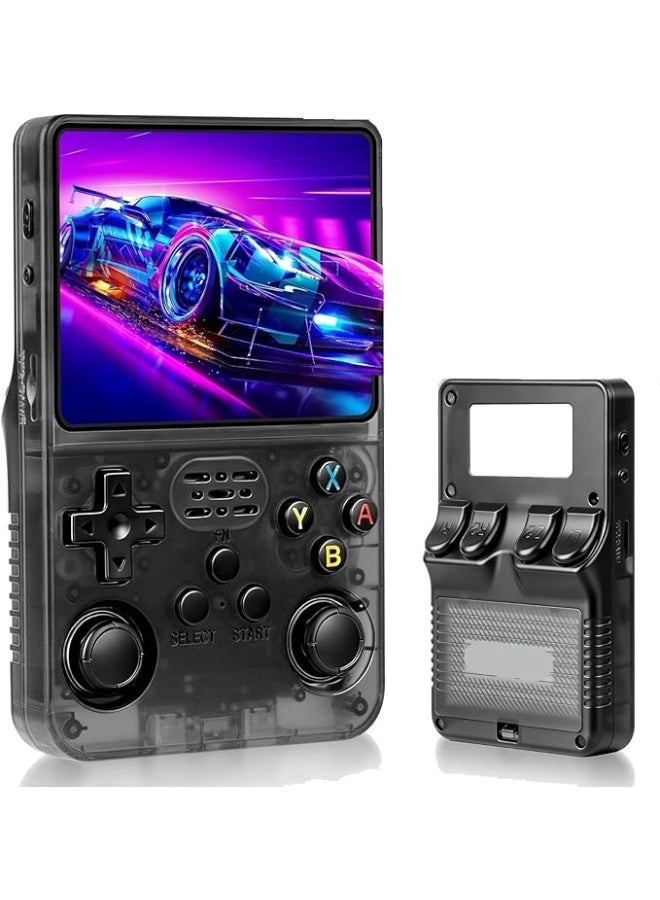 Portable retro gaming console, 3.5-inch IPS HD screen, 64GB storage with 18,000+ classic games, long-lasting battery, handheld video player for gaming enthusiasts. - Image 1