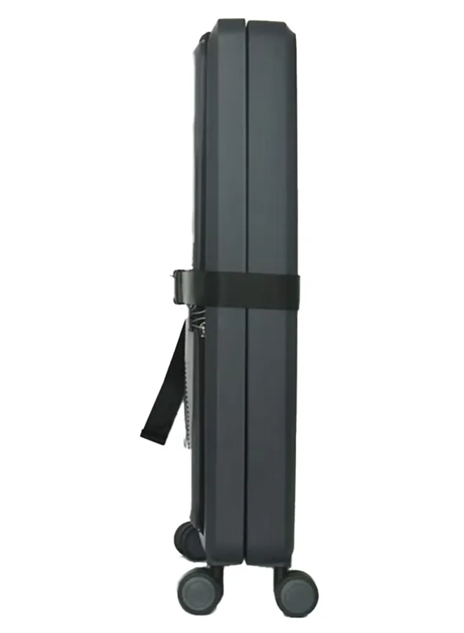 Reflection REFLECTION Collapsible 24 Inch Trolley Luggage Bag, Polypropylene Plastic Body, Portable Design, Ergonomically Designed Soft Handles, 2 Level Adjustable Handle, Black