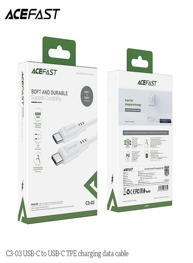 AceFast Charging Data Cable C3-03 USB-C to USB-C - Image 1