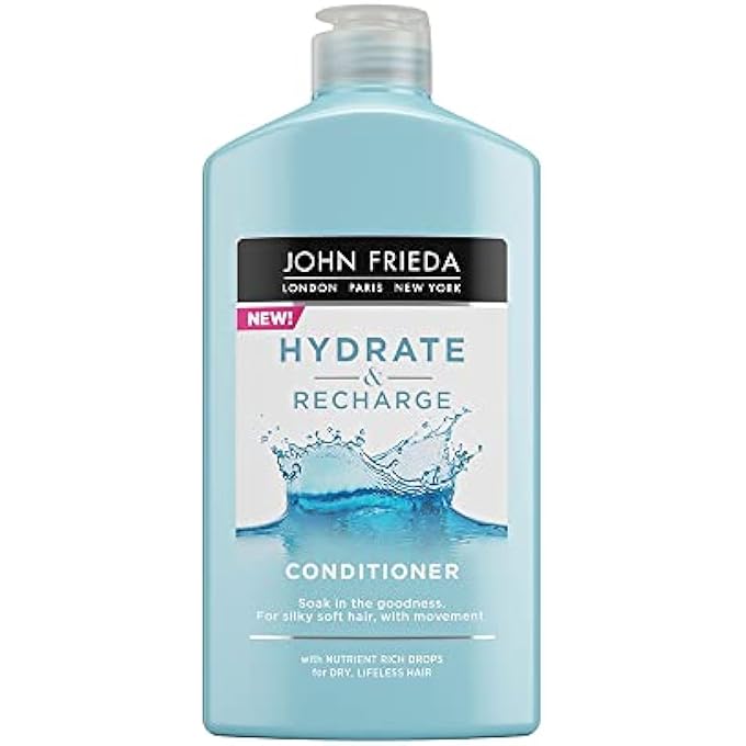 John Frieda HYDRATE & RECHARGE CONDITIONER 250 ML, HYDRATING CONDITIONER FOR DRY, DAMAGED HAIR