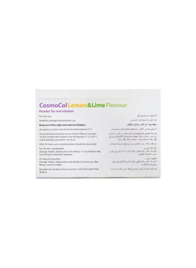 Stirling CosmoCol Lemon & Lime Flavour Powder for Oral Solution, 20 Sachets - Image 2