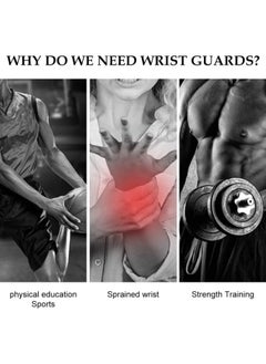 BUPY 2 Pack Wrist Brace Adjustable Wrist Support, Wrist Straps for Fitness Weightlifting, Tendonitis, Carpal Tunnel Arthritis, Highly Elastic Wrist Wraps for Relief Wrist Pain(Black)  - Image 5
