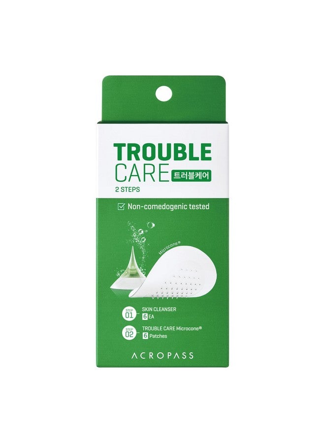 Acropass Trouble Care Microcone For Blemishes Hydrocolloid Acne Pimple Spot Patches (6 Count + 6 Skin Clenasers) - Image 1