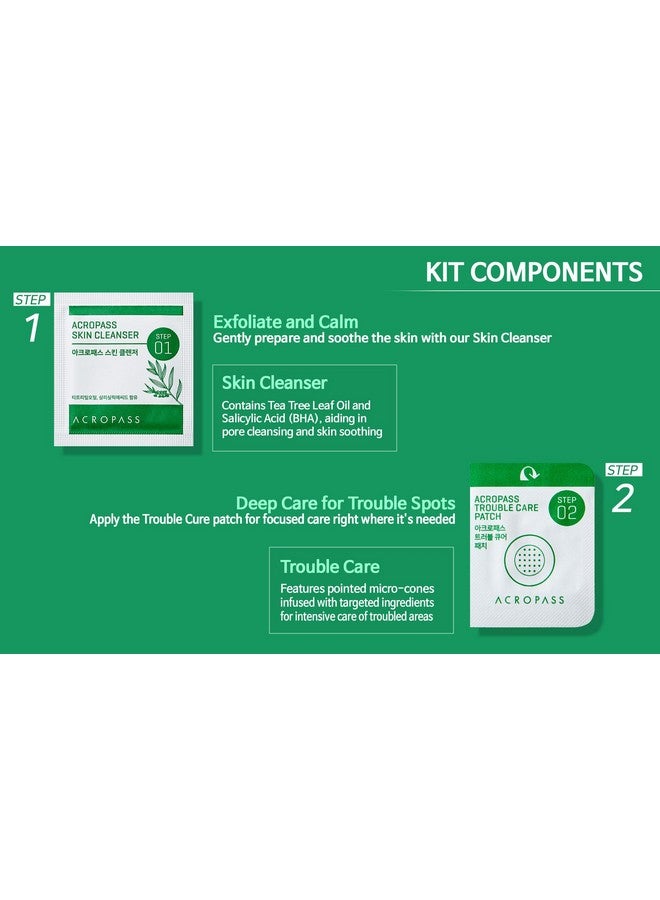 Acropass Trouble Care Microcone For Blemishes Hydrocolloid Acne Pimple Spot Patches (6 Count + 6 Skin Clenasers) - Image 4