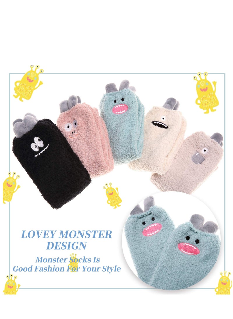 5 pairs Womens Soft Cute Funny Animal Designe Microfiber Slipper Socks Cozy Fuzzy Winter Warm Socks - pzsku/Z69E55E11158C1B3018B9Z/45/_/1716964440/5896b781-8e98-4dc0-85f0-bc9a208b4c32