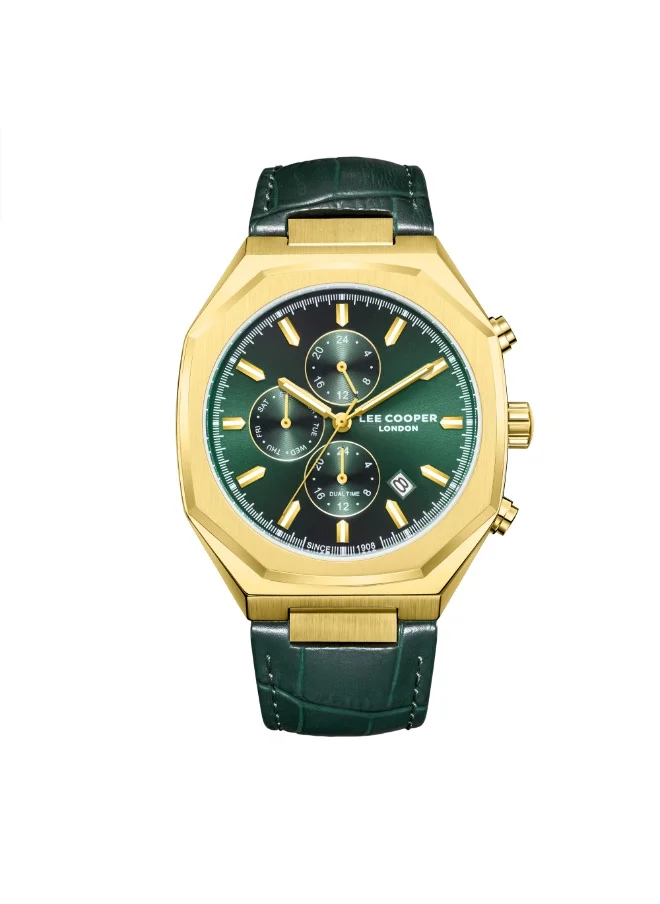 لي كوبر Men's Leather Multi Function Watch LC08168.175 - 43 mm