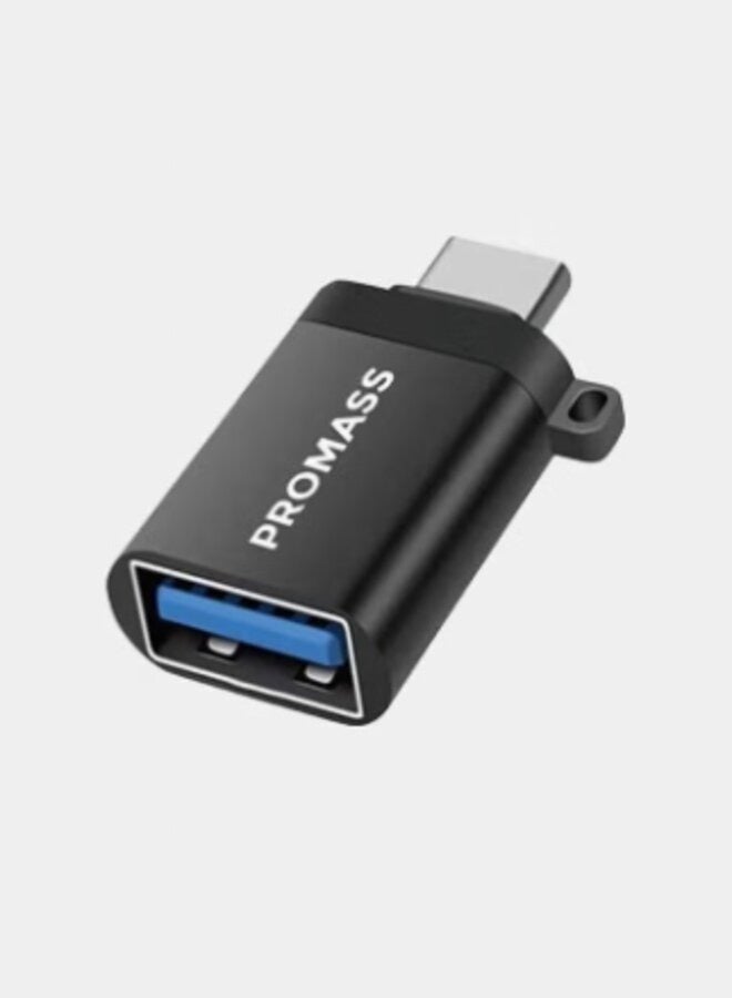 PROMASS Original Type C to USB Data Transfer Adapter Connector Black color - Image 1