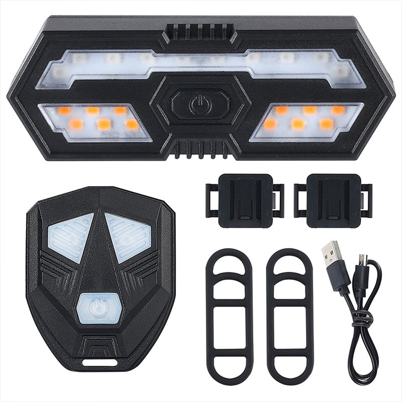 Bike Taillight: Multicolor Compact Lightweight Portable, 5m Remote Control - 6 Adjustable Light Modes, 80 Lumens LED With High Decibel Warning Speaker for Night MTB Cycling - Image 1