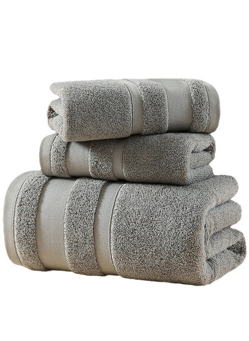 Sharpdo 3-Piece Cotton Gift Towel And Bath Towel Set, 2 Towels + 1 Bath Towel, Soft And Skin-Friendly Cotton Towel  - Image 1