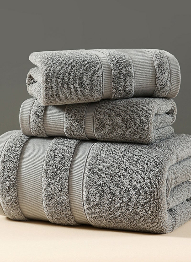 Sharpdo 3-Piece Cotton Gift Towel And Bath Towel Set, 2 Towels + 1 Bath Towel, Soft And Skin-Friendly Cotton Towel  - Image 2