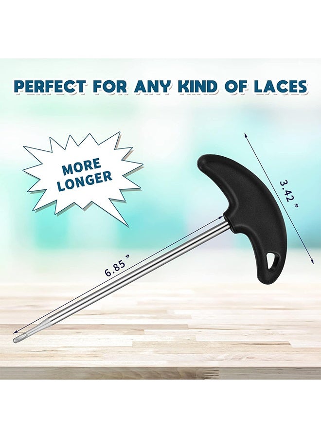 Shoe Lace Tightner Stainless Steel Plastic Hockey Skate Tightener Wire Sports Skate Key Tool Shoe Lace Puller Ice Roller Skate Tool for Ice-Skates Figure-Skates Boots(2PCS) - Image 3