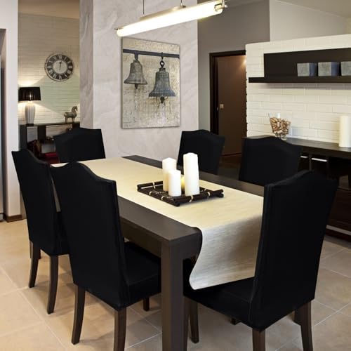 Fafua Stretch Dining Room Chair Covers Set of 6 Washable Chair Covers for Dining Chairs Hotel Ceremony Party Banquet - Image 3