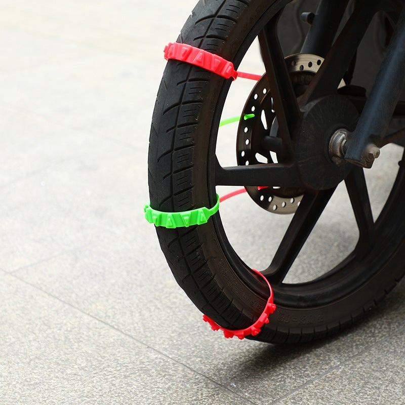 Electric Car Snow Chain Universal Two-Wheeled Three-Wheeled Battery Car Motorcycle Tire Tie Does Not Hurt The Tire Manufacturers - Image 1