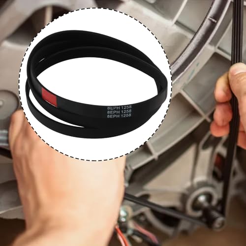 OTOTEC Washing Machine Drive Belt 8EPH1258 Rubber 1258mm X 13mm 8 Ribs Compatible Replacement - Image 4