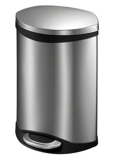 EKO SHELL SERIES | Brushed Stainless Steel Finish | Soft-Closing | Fingerprint-Resistant | Step Trash & Garbage Bin | Suitable For Homes, Bathrooms, Kitchens, Offices, & More | 6 Liters  - Image 1